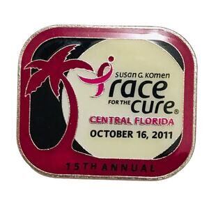 Breast Cancer Susan G Komen Race For the Cure Central Florida Pin